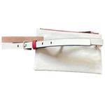 Calvin Klein  leather fanny pack white and red waist bag/belt bag​ Photo 2