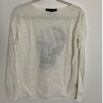 Skull Cashmere  Cotton cream skull sweater size small Photo 2
