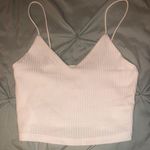 Ribbed Crop Tank Top White Photo 0