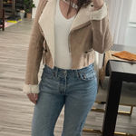 Bar III  cropped faux fur jacket Photo 0