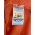 Westbound  Embroidered Peasant Top Long Sleeve Blouse Tunic Orange‎ L Photo 3