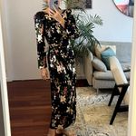 Reformation Cassic Floral Silk Midi Dress Black Green Size 6 NWT Photo 1