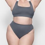 SKIMS Signature Swim Scoop neck tank bikini top Gunmetal S NWT ( sold out) Photo 0