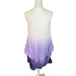 Sisley purple Ombre Bubble hem mini Dress Cotton summer sleeveless resort wear Size M Photo 7