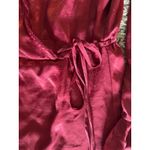 Xhilaration  Junior Red Wine long sleeve ruffle v neck midi dress size medium‎ Photo 9