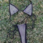 XL sequin black string bikini Photo 0