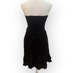 Tsher Black Strapless Smocked Dress – Size Small Photo 1