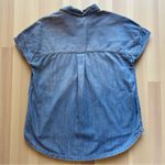 Madewell Chambray Denim Short Sleeve Button-Up Shirt - Size Small Photo 5
