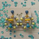Disney Princess Cinderella Earrings Blue Photo 2