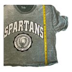 Pressbox Michigan State Women's  Spartans Edith Vintage Burnout Crop T-Shirt Med‎ Photo 3