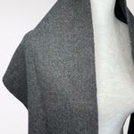 Cashmere Wool Scarf Charcoal Gray Fringe Handcraft Inc Photo 2