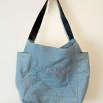 Victoria's Secret Victoria’s Secret denim tote bag rose gold metallic logo and studs side pockets Photo 0