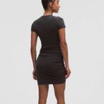Lululemon charcoal black drapey ruched side wrap dress Photo 1