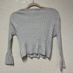 Wet Seal *flawed* Silver Ribbed Cardigan l Sweater Juniors Size Large Photo 5