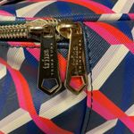 Trina Turk  Geometric Pattern Cosmetic Bag Navy Red White Zip‎ Organizer Travel Photo 2