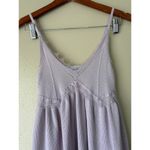 ZARA  Dusky Purple Knit Eyelet Trim Dress Size Small Photo 4