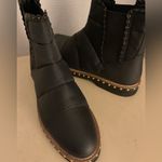 Free People women black Canvas Chelsea Atlas boots Size 9 Euro 40 Photo 5