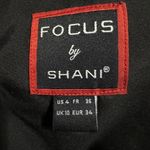 Focus by Shani Black Pinstripe Wide Leg V Photo 4