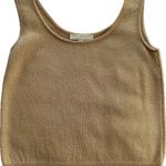 St. John Gold Knit Sweater Tank Top S Scoop Neck Sleeveless Sz S Designer Photo 0