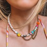 Y2K Pearl & Chain Charm Trendy Choker Necklace Photo 0