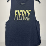 Reebok  Blue Yellow Fierce Sleeveless Tank Top Shirt Women M Athletic Workout Photo 0