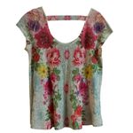 Persaya Green Relaxed Blouse with Artistic Cut-Out Size Large Photo 2