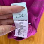 Italian Drumohr D1SP103R Bordered Raspberry Pink Summer Sweater Size 8 Photo 4