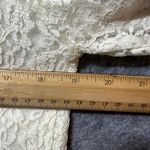 Vintage Danella Orlon Lace Overlay Cardigan Sweater Ivory Ribbon Hem Size undefined Photo 9