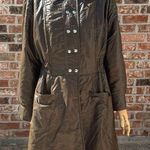 Pearlized nylon brown knee length coat / L / Excellent condition Size L Photo 0