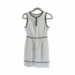 J.Crew  White Midi Dress with Black Accents Size 0 Photo 1