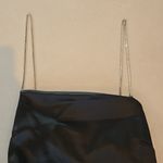 ZARA  Satin Black Mini Dress With Sparkling Straps Photo 5