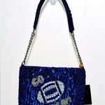 NWT MADE IN INDIA Beaded “Go Team” Football Bag Photo 0