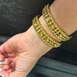 Pale gold tone polki style Indian bangles size 2.6 Photo 2