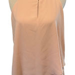 Sami & Jo Sami & Jo Women's Pink Sleeveless Keyhole Layered Blouse Tank Top Photo 0