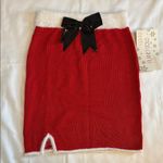 Planet Gold Red and White Skirt with Black Bow Women Size Small Photo 0