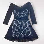 Free People Lacey Affair Lace Cutout Small Black Mini Dress Size S Photo 5
