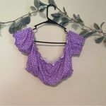 Charlie Holiday  Off the Shoulder Purple Daisy Bikini Photo 1