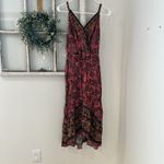 Maurice's Paisley High Low Faux Wrap V Neck Boho Midi Dress Size Small Photo 2