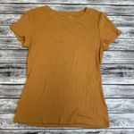 Gap Women's Basic T Tee Shirt S SM Small Golden Mustard Yellow Orange Ribbed NWT Photo 7