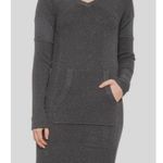 prAna  Dress Women SMALL‎ Grey Two-Tone Avalone V-Neck Knit Long Sleeve Sweater Photo 2