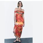 ZARA NWT BLOGGERS FAV ALL OVER PRINT MIDI / MAXI DRESS Rare Photo 1