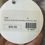 Storia  Sequin Sleeveless Mini Dress Pastel Mix Party Cocktail Women's Photo 3