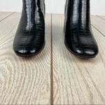 Jane and the Shoe Iris Women's High Heel Ankle Boots 6 Black Croc Faux Leather Photo 3