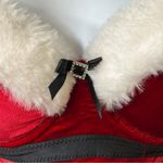 Spree Intimates Bodysuit Santa's Helper Faux Fur Lingerie Costume Red Size M Photo 7