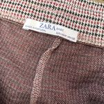 ZARA  - Drawstring Waist Checkered Plaid‎ Trousers Photo 6