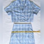 Brandy Melville /John Galt Matching Set, Cara Skirt Vivian Top - Light Blue Plaid Photo 6