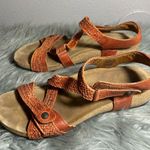 Taos Footwear Trulie Terracotta Orange and Tan Sandals Size 8 Photo 6