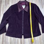Vintage Deep Purple Velvet Women's Blazer Jacket Size 20W Photo 0
