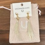 Uncommon James  NWT Gold and Cream Tassel Earrings Photo 0