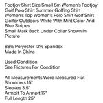 Shirt Size Small Sm Women's Footjoy Golf Polo Shirt Summer Golfing Shirt Women's Top Photo 1